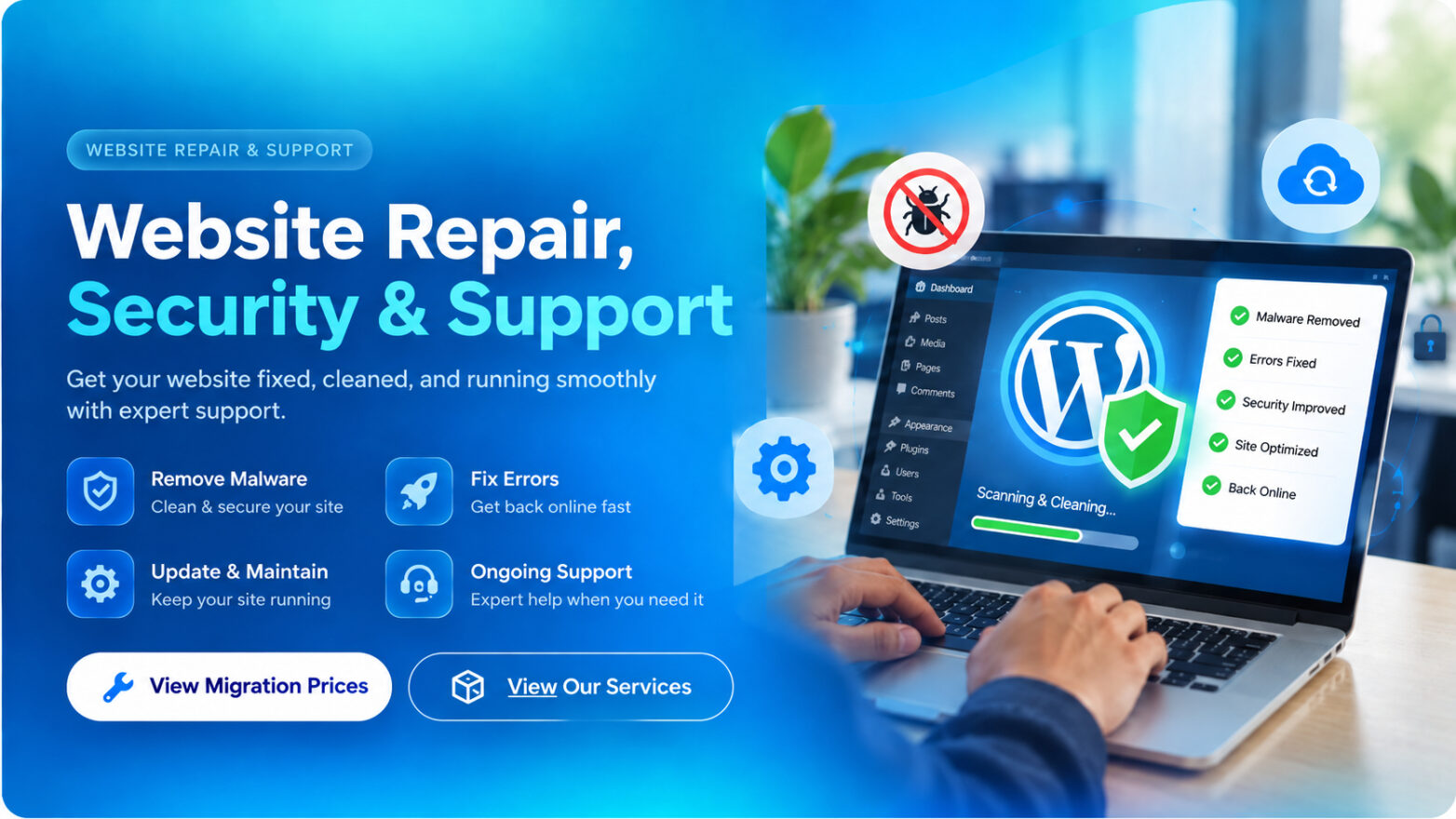 WEBSITE DR website repair and security service